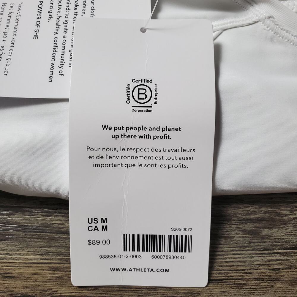 ATHLETA Women Size Medium Ace Tennis Golf White Dress 1/4 Zip Sleeveless NEW - Picture 14 of 14